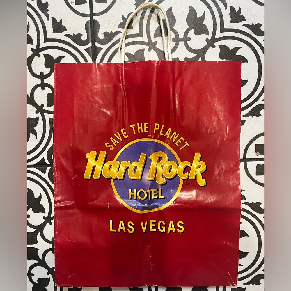 Hard Rock Hotel Vintage Red Gift Bag